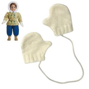 American Girl Snow Mittens Emily Snowsuit Accessories Cream Gloves Jacket String